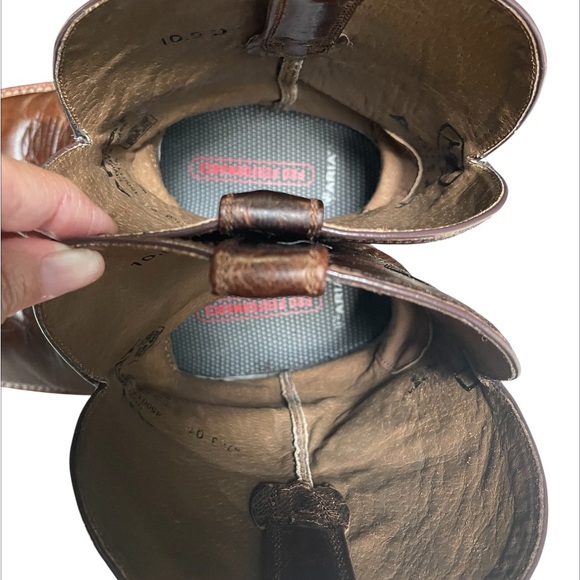 Ariat Men's Ridin' High Pecan Brn Square Toe Boots Size 10.5 D - Picture 7 of 8